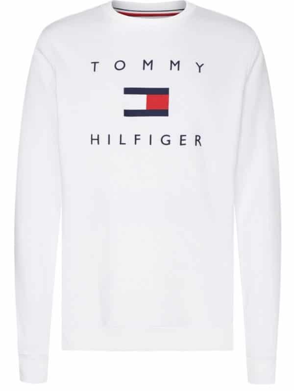 ICONIC FLAG LOGO SWEATSHIRT IN WHITE