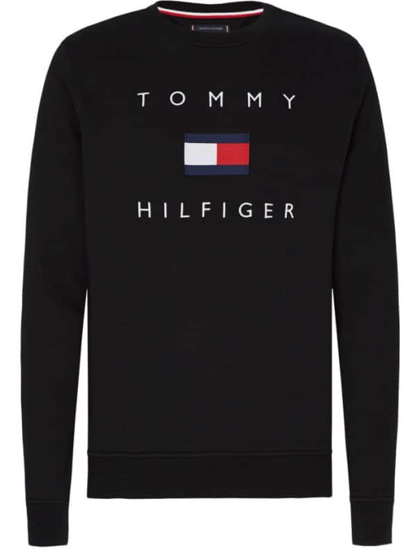 ICONIC FLAG LOGO SWEATSHIRT IN BLACK