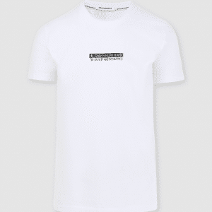 חולצה קצרה  CK T-SHIRT MIRROR LOGO SLIM FIT TEE