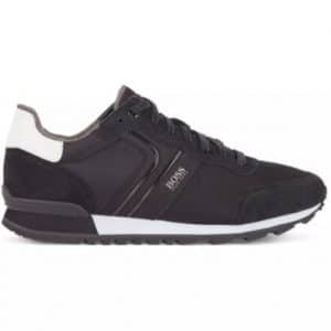 Black Parkour Runn Trainers with Suede and Mesh