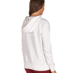 NIKE HOODIE קפוצ'ון נשים עם כיסים בצבע לבן
