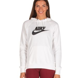 NIKE HOODIE קפוצ'ון נשים עם כיסים בצבע לבן