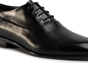 נעלי הוגו בוס עור אלגנט שחור OXFR Shoes in Embossed Black Leather