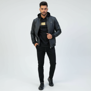 מעיל עור מעוצב ROBERTO VINO