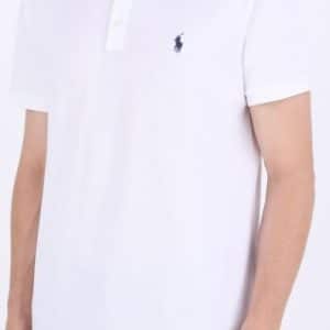 חולצת פולו POLO RALPH LAUREN Slim Fit Stretch Mesh Polo Shirt in White