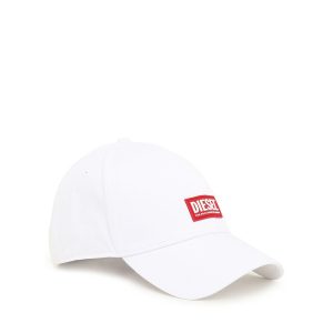 דיזל כובע מצחיה לבן  לוגו  מגומי בחזית DIESEL CAP