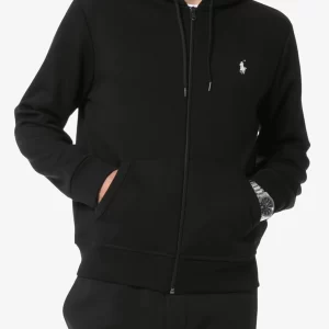 ג'קט קפוצ'ון POLO RALPH LAUREN Black Double knitted Full Zip Hoodie