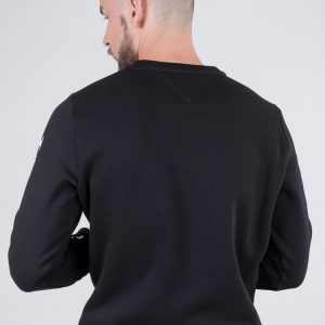 סווצ'ר טומי שחור עם לוגו TOMMY HILFIGER SWEATER