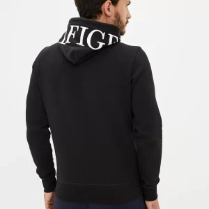 סווצ'ר טומי שחור עם לוגו TOMMY HILFIGER SWEATER