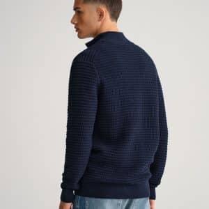 סווטשירט גאנט Cotton Texture Full-Zip Sweater