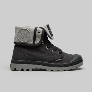 Palladium Zipper Baggy נעלי פלדיום מתקפל ילדים ונוער בצבע שחור/אפור