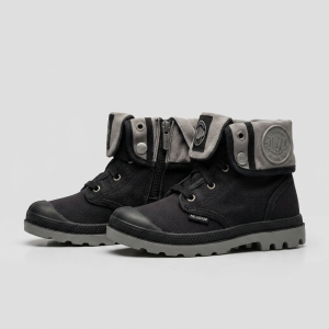 Palladium Zipper Baggy נעלי פלדיום מתקפל ילדים ונוער בצבע שחור/אפור