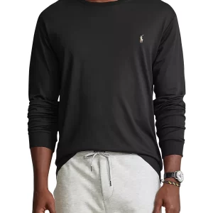 חולצת טי שרוול ארוך ראלף לורן בד מרצרייס RALPH LAUREN Slim Fit