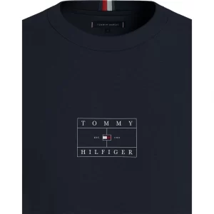 טישירט טומי שרוול ארוך שחור TOMMY HILFIGER TEE LONG