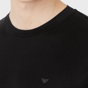 טי אמפוריו ארמני ליקרה שחורה EMPORIO ARMANI T-SHIRT