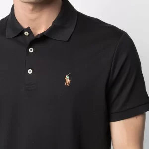 חולצת פולו ראלף לורן Black Slim Fit Soft Touch Polo Shirt