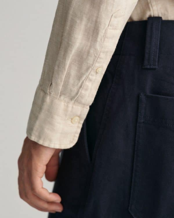 חולצת פשתן גאנט SLIM LINEN SHIRT - Image 2