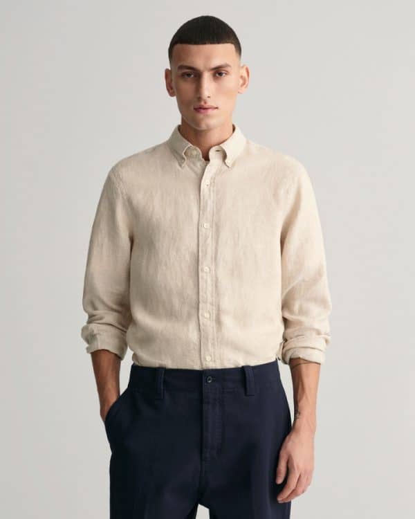 חולצת פשתן גאנט SLIM LINEN SHIRT