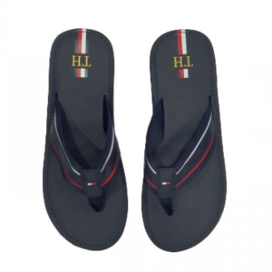 כפכפי טומי אצבע גברים מעור - כחול כהה