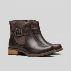 מגפי עור טימברלנד לנשים בצבע חום TIMBERLAND 8329 Ankle Boot