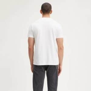 Levi's Men's 2-Horse Graphic Tee - טי שירט ליוויס לוגו עם ציור סוסים - לבן