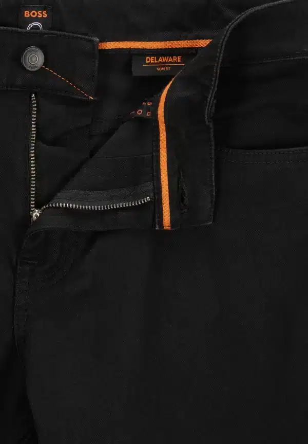 ⁦BOSS DELAWARE - Slim fit jeans - black - גינס בוס שחור חלק⁩ – תמונה ⁦8⁩