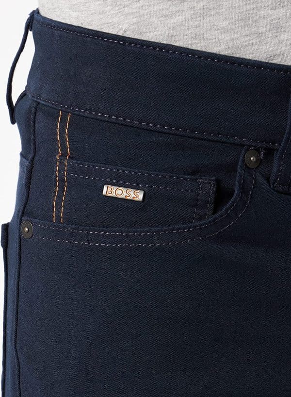 ⁦BOSS DELAWARE - Slim fit jeans - darkblue - גינס בוס כחול כהה חלק⁩ – תמונה ⁦3⁩