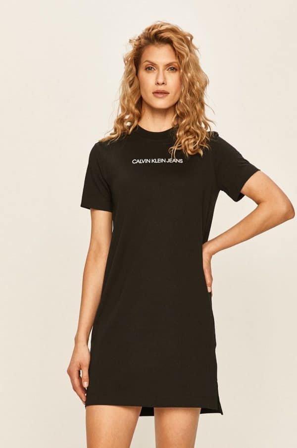 ⁦שמלה קלוין קליין Calvin Klein Logo Dress⁩ – תמונה ⁦2⁩