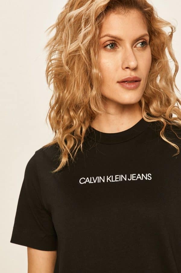 ⁦שמלה קלוין קליין Calvin Klein Logo Dress⁩ – תמונה ⁦4⁩