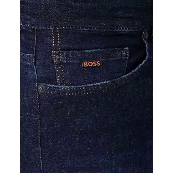 ⁦BOSS DELAWARE - Slim fit jeans - BLUE - גינס בוס כחול משופשף⁩ – תמונה ⁦3⁩