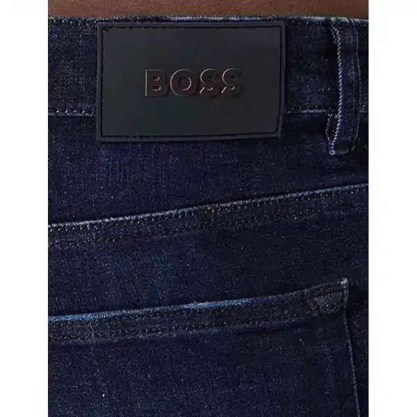 ⁦BOSS DELAWARE - Slim fit jeans - BLUE - גינס בוס כחול משופשף⁩ – תמונה ⁦4⁩