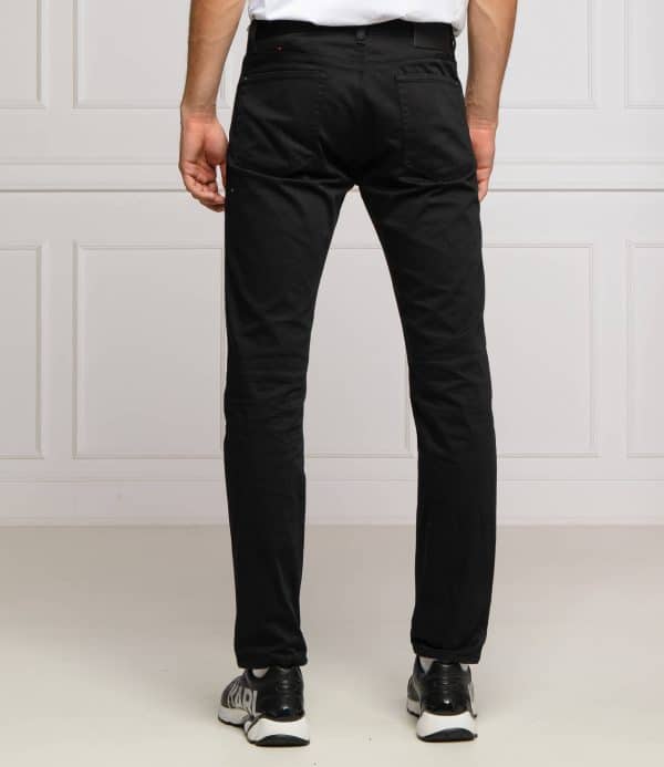 ⁦HUGO BOSS JEANS - BLACK מכנס הוגו בוס בצבע שחור חלק⁩ – תמונה ⁦4⁩