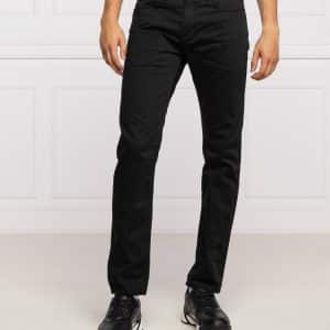 HUGO BOSS JEANS - BLACK מכנס הוגו בוס בצבע שחור חלק