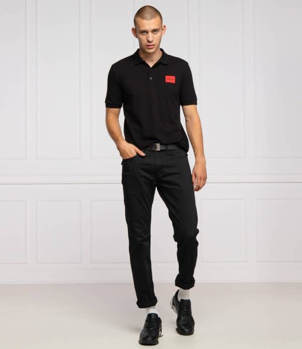 ⁦HUGO BOSS JEANS - BLACK מכנס הוגו בוס בצבע שחור חלק⁩ – תמונה ⁦2⁩