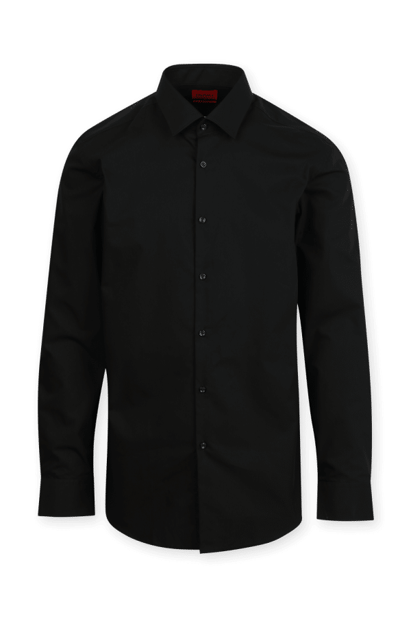 Hugo Boss Men's Extra Slim Fit Long Sleeve Dress Shirt  חולצה מכופתרת שחור אקסטרה סלים