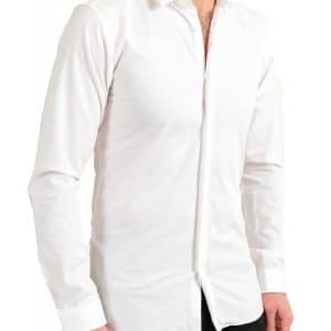 Hugo Boss Men's Extra Slim Fit Long Sleeve Dress Shirt  חולצה מכופתרת לבנה אקסטרה סלים