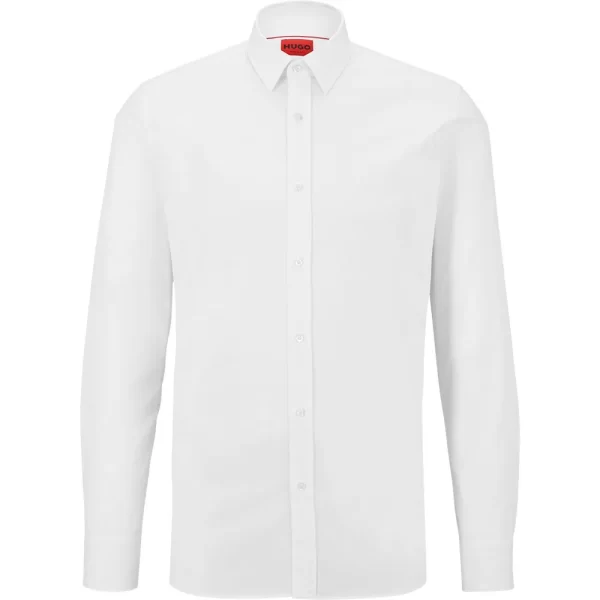 Hugo Boss Men's Extra Slim Fit Long Sleeve Dress Shirt  חולצה מכופתרת לבנה אקסטרה סלים