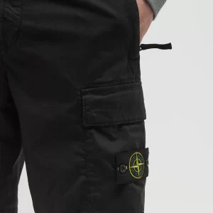 מכנסי ברמודה סטון איילנד BERMUDA STONE ISLAND עם רוכסן | גברים | שחור