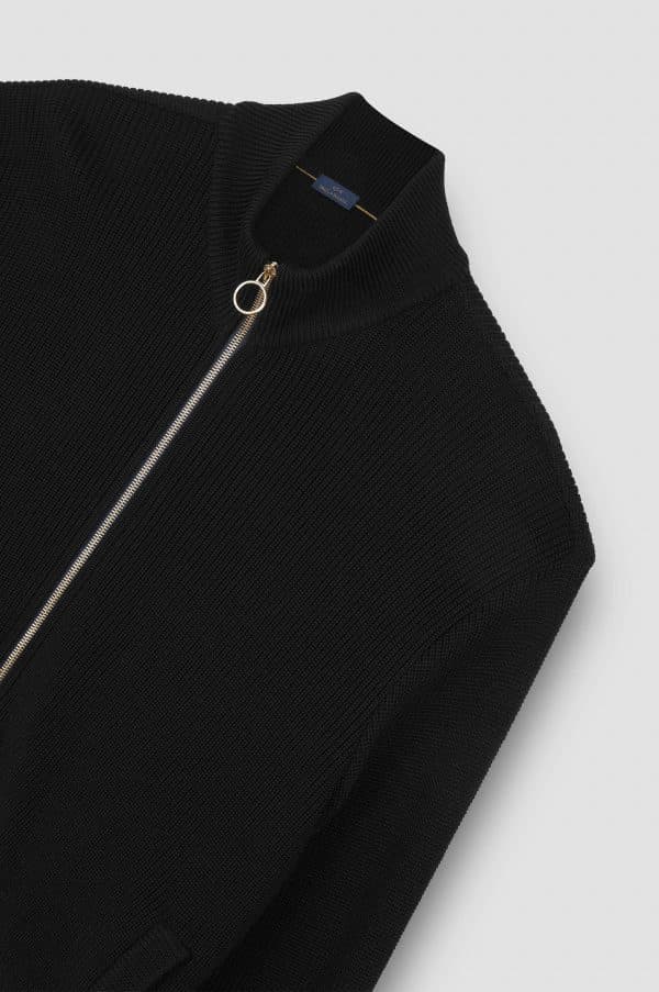 PAUL & SHARK ZIP SWEATSHIRT | סוויטשירט פול אנד שארק עם רוכסן | גברים | שחור - Image 5