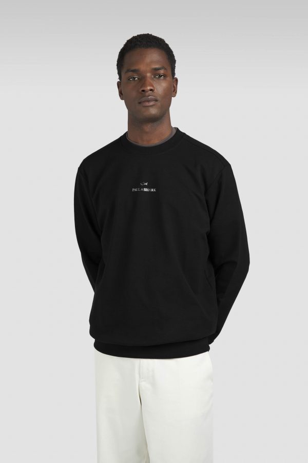 PAUL & SHARK SWEATSHIRT | סוויטשירט פול אנד שארק עם לוגו | גברים | שחור
