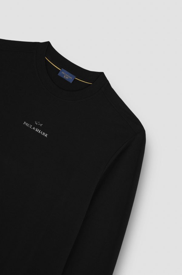 PAUL & SHARK SWEATSHIRT | סוויטשירט פול אנד שארק עם לוגו | גברים | שחור - Image 4