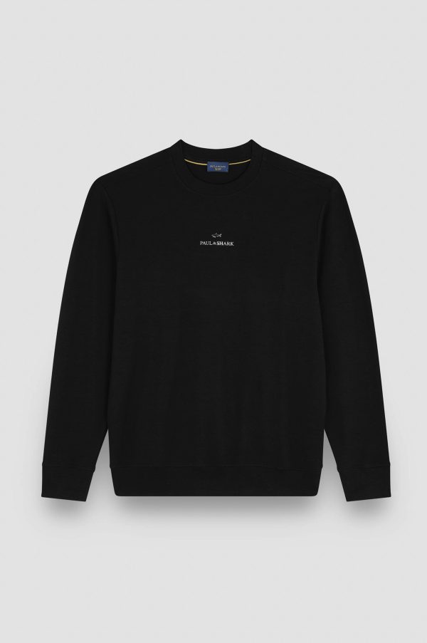 PAUL & SHARK SWEATSHIRT | סוויטשירט פול אנד שארק עם לוגו | גברים | שחור - Image 5