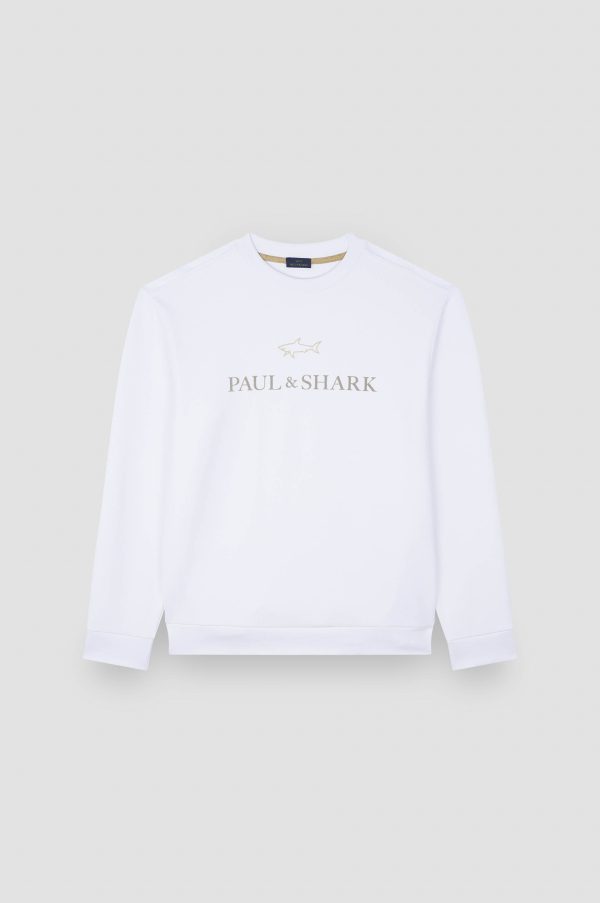 PAUL & SHARK SWEATSHIRT | סוויטשירט פול אנד שארק עם לוגו | גברים | לבן - Image 4