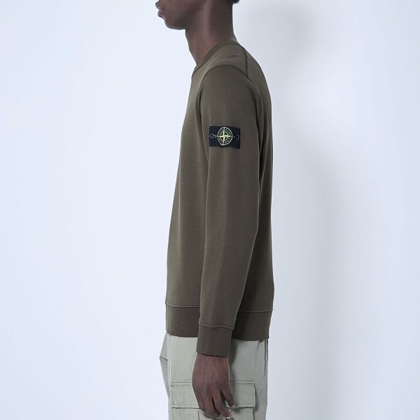 סווטשירט סטון איילנד STONE ISLAND עם פאטץ' לוגו | חום | גברים - Image 2