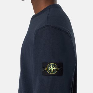 סווטשירט סטון איילנד STONE ISLAND עם פאטץ' לוגו | כחול כהה | גברים
