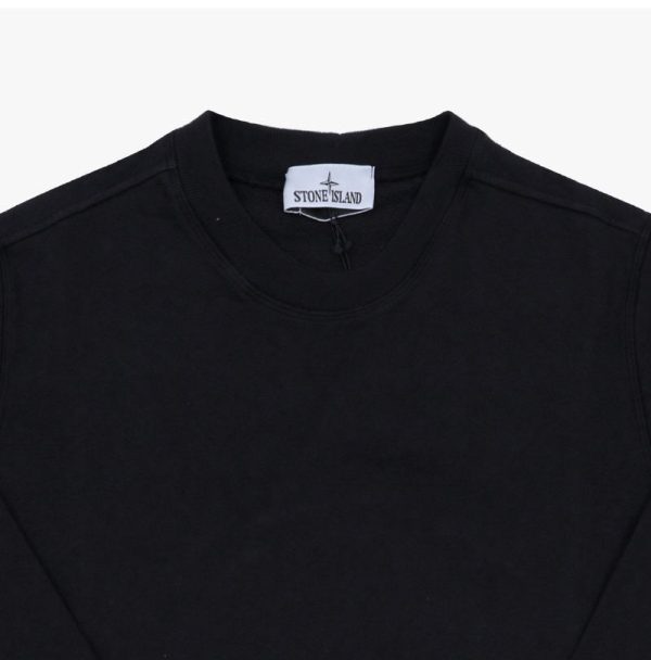 סווטשירט סטון איילנד STONE ISLAND עם פאטץ' לוגו | שחור | גברים - Image 3