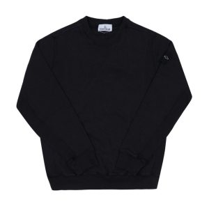 סווטשירט סטון איילנד STONE ISLAND עם פאטץ' לוגו | שחור | גברים