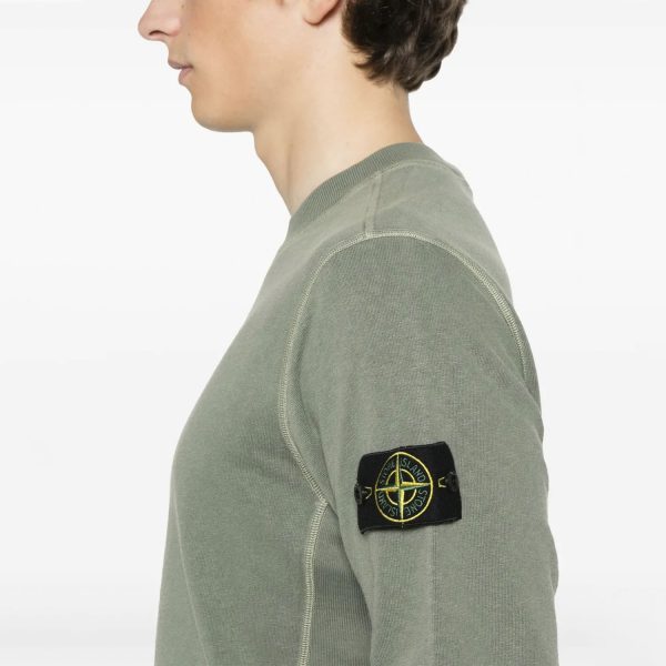 סווטשירט סטון איילנד STONE ISLAND עם פאטץ' לוגו | ירוק | גברים - Image 3
