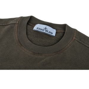 סווטשירט סטון איילנד STONE ISLAND עם פאטץ' לוגו | חום | גברים
