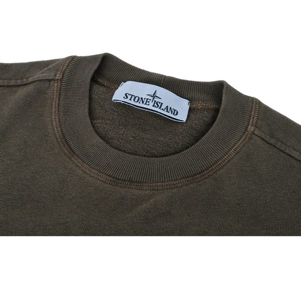 סווטשירט סטון איילנד STONE ISLAND עם פאטץ' לוגו | חום | גברים - Image 2